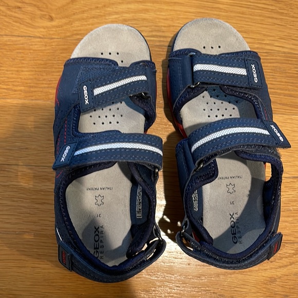 New Geox Borealis Sandal Navy/Red/White size US 13 - Picture 3 of 5